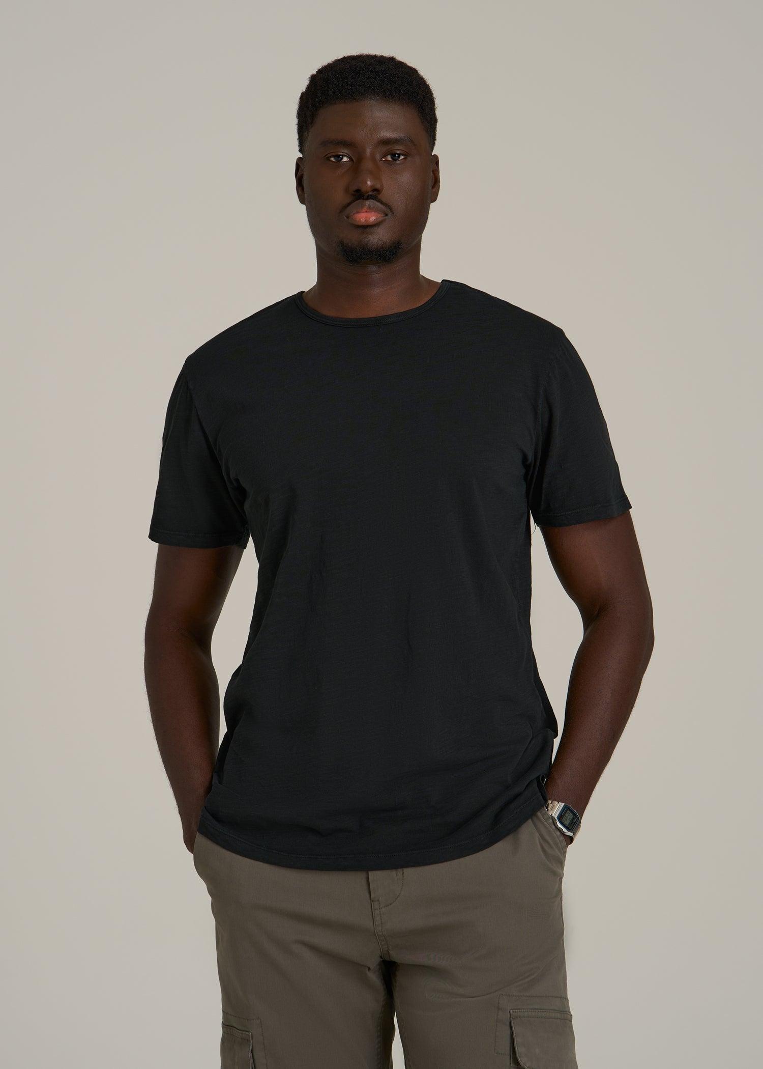 REGULAR-FIT Slub Tee for Tall Men in Charcoal Male Product Image