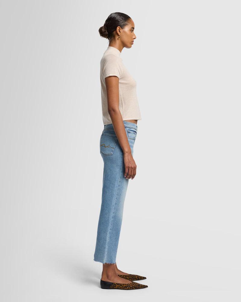 Cashmere Mock Neck Short Sleeve Sweater Product Image