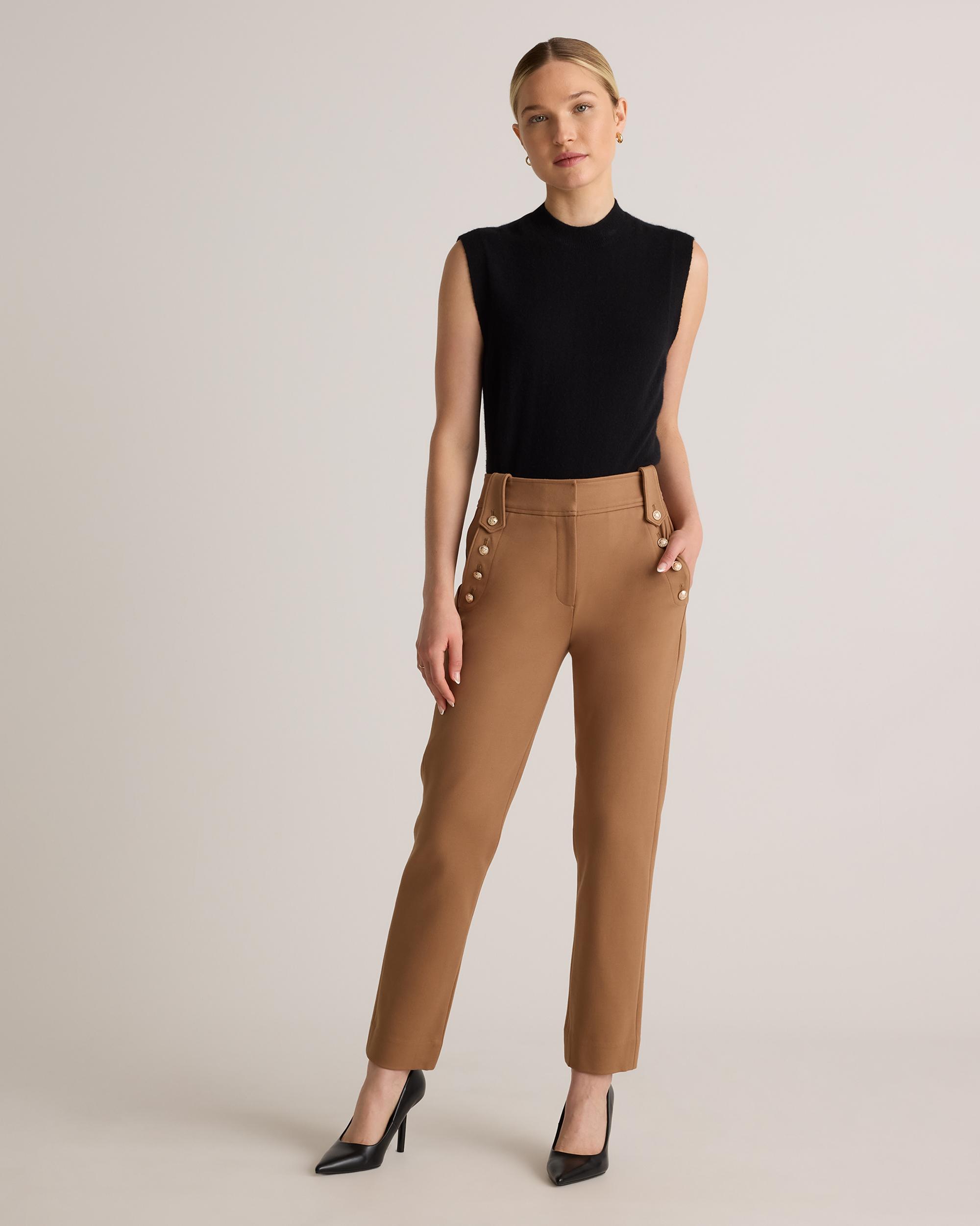 Quince | Women's Ultra-Stretch Ponte Straight Leg Mariner Pants Size XL, Rayon Product Image