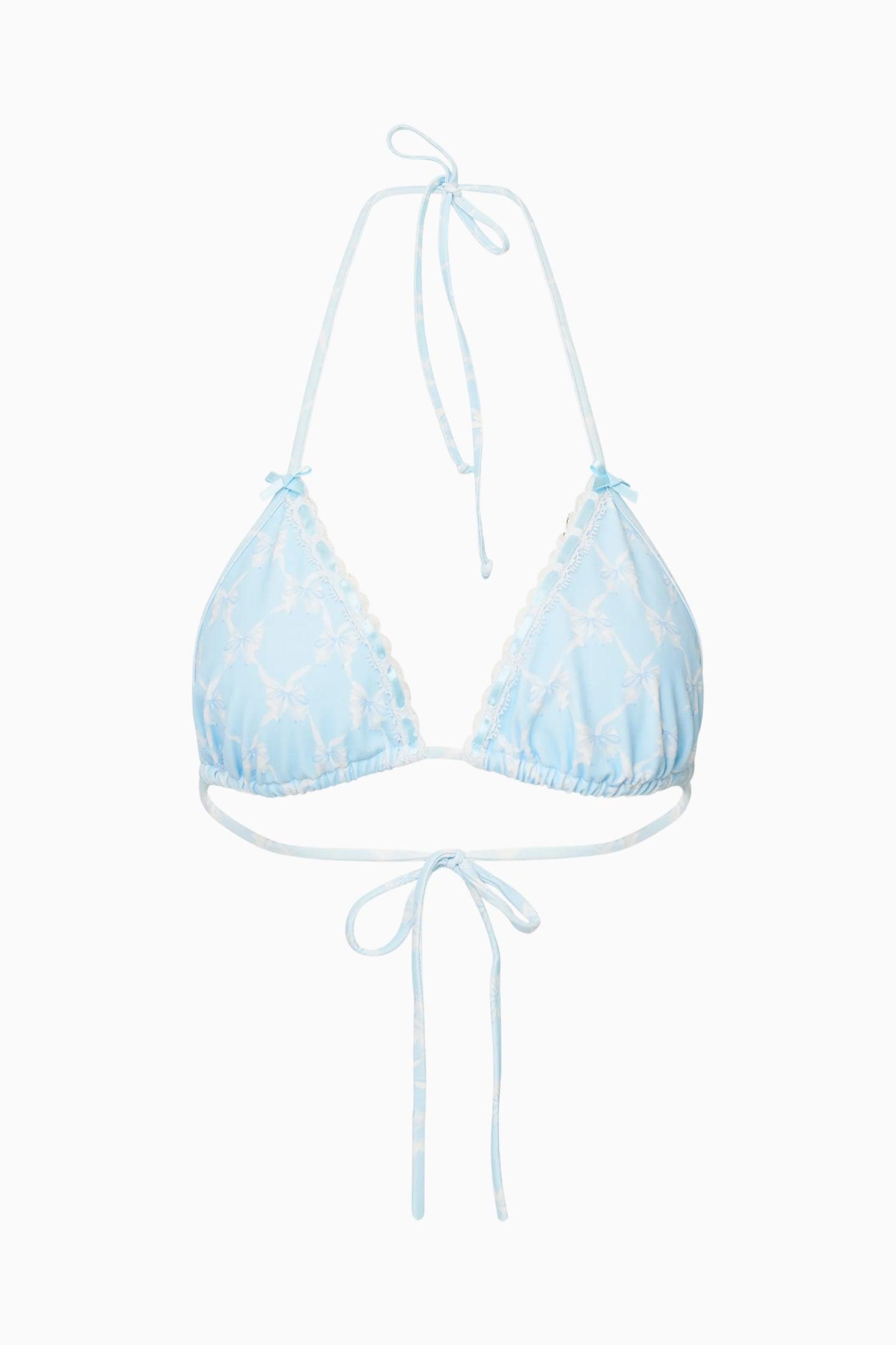 Harbor Chantilly Lace-Trimmed Bikini - CHILLED BLUE Product Image