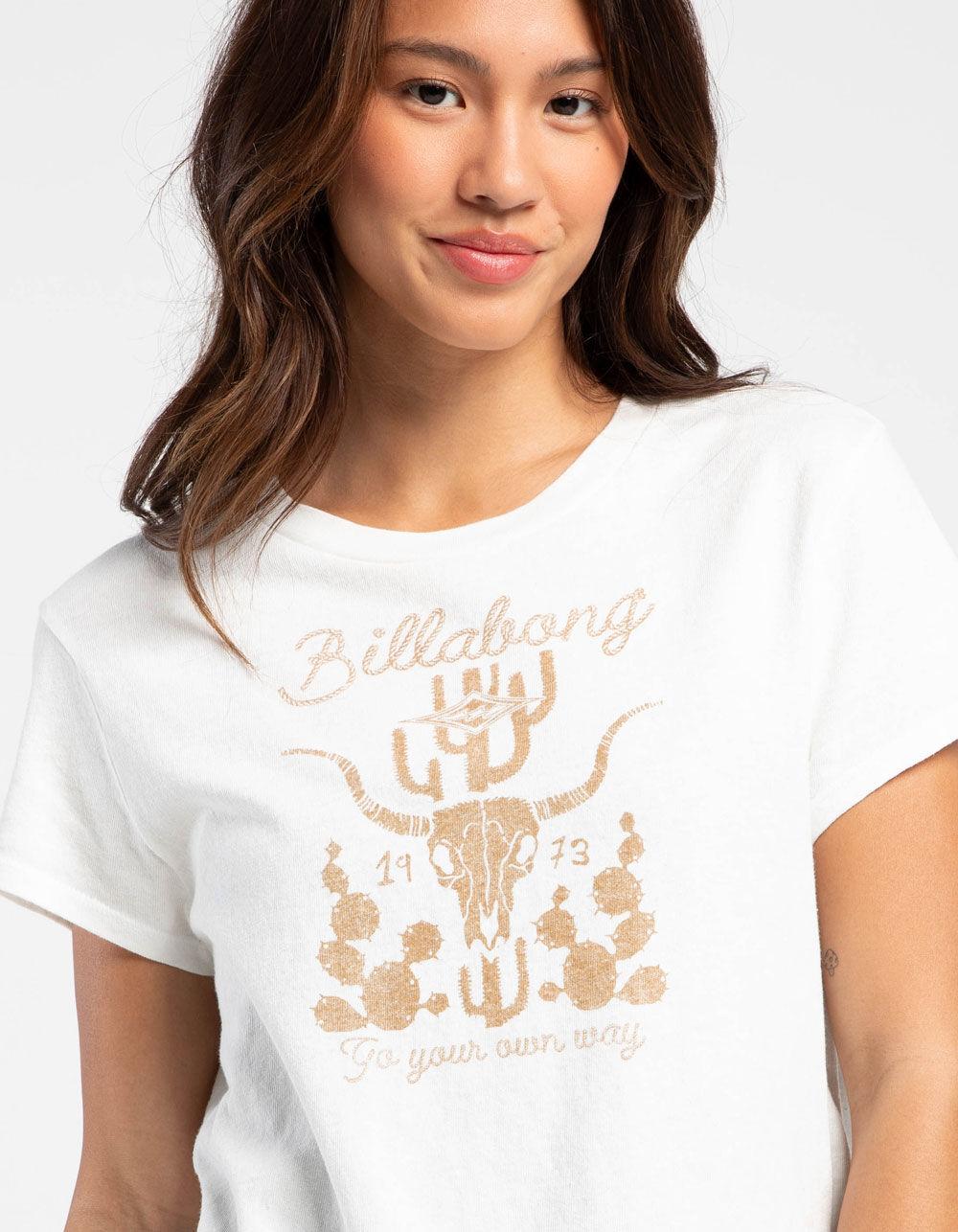 BILLABONG Go Your Own Way Womens Crop Tee - WHITE Product Image