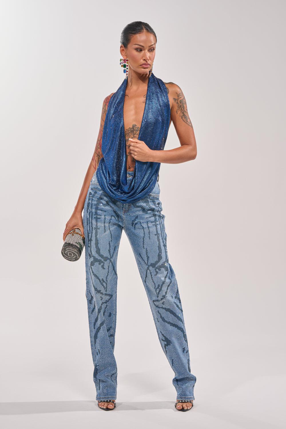 ITS MAGIC RHINESTONE STRAIGHT LEG DENIM Product Image