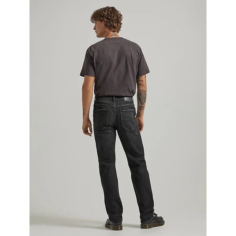 Mens Regular Straight Distressed Jeans Product Image