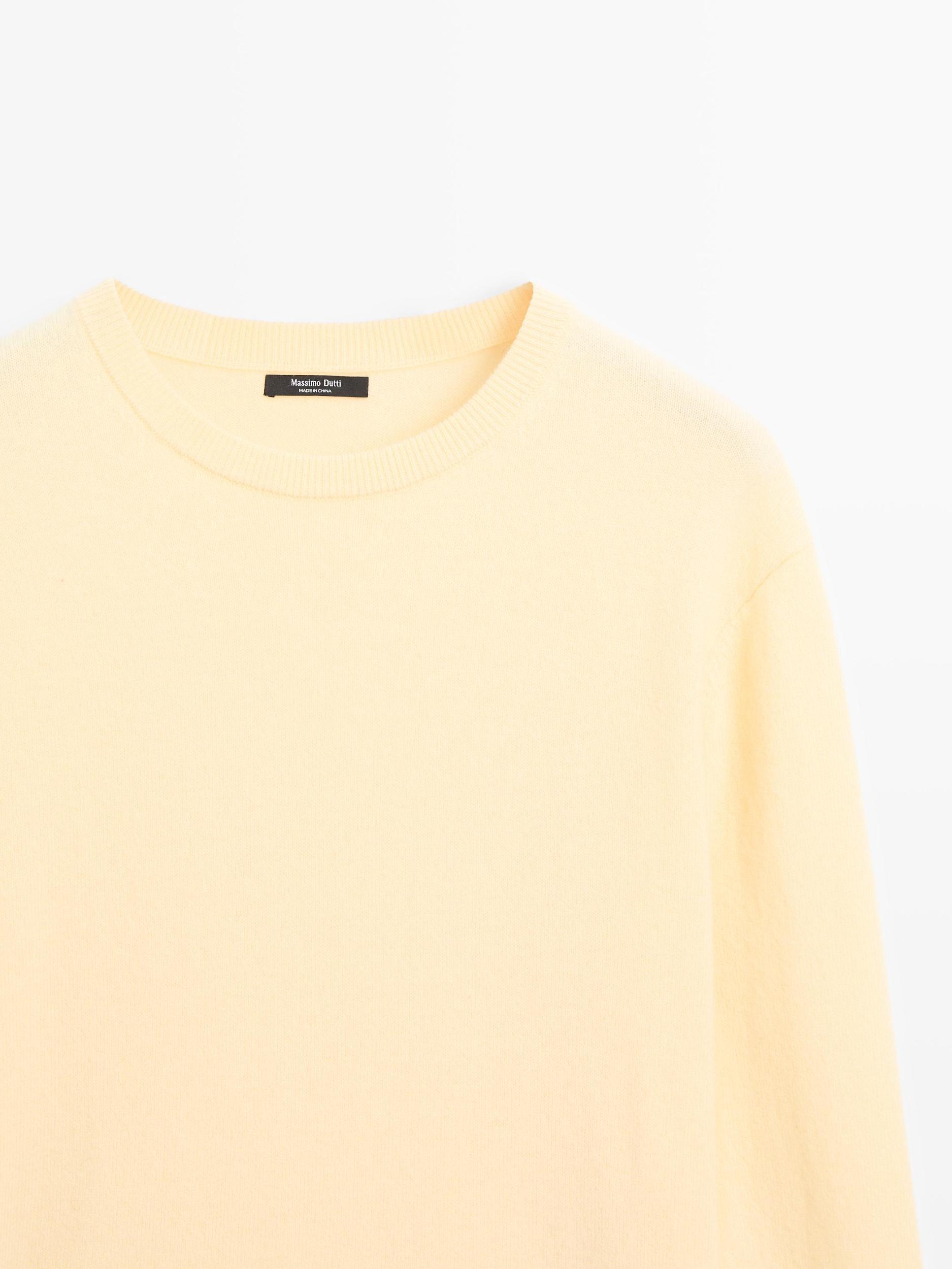 Wool blend crew neck knit sweater Product Image