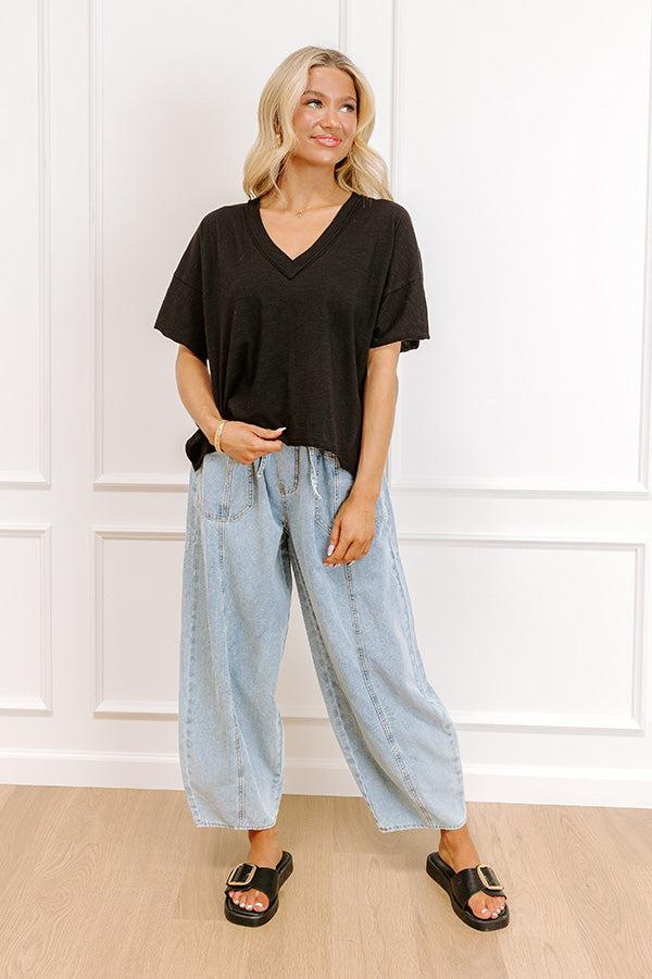 Casual Hangout Tee in Black Product Image