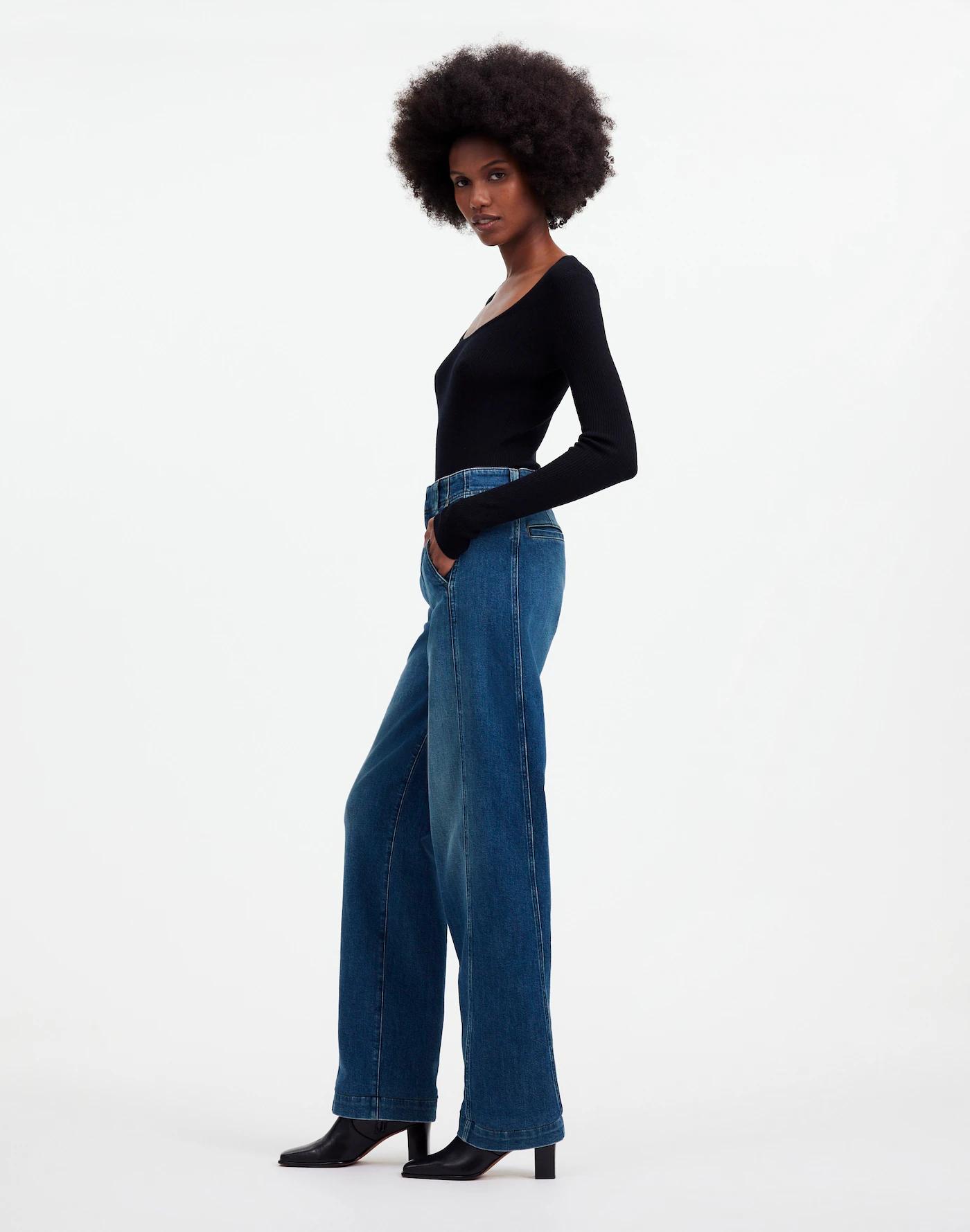Tapered Denim Trousers Product Image