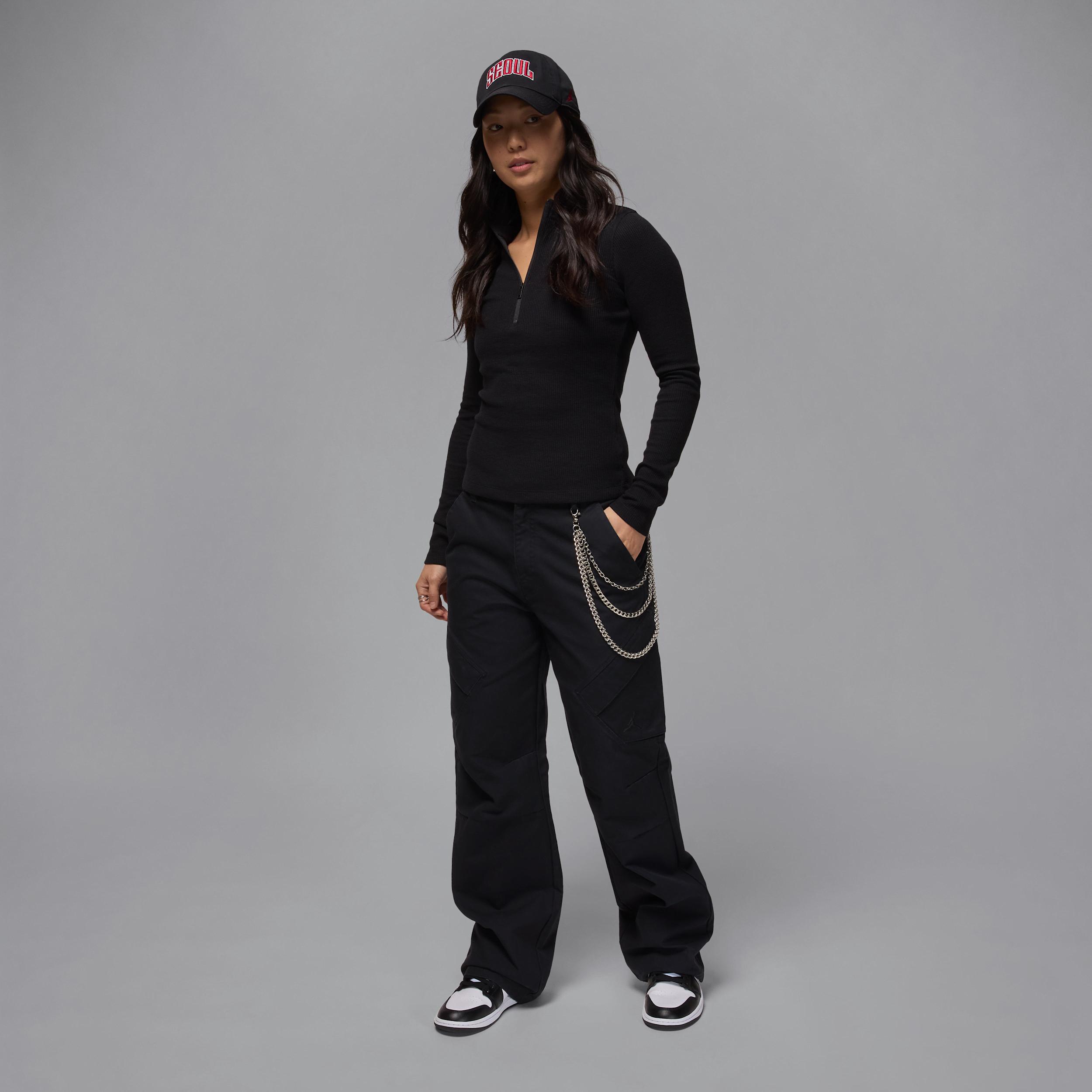 Womens Jordan Long-Sleeve 1/2-Zip Knit Top | HF9468-010 Product Image
