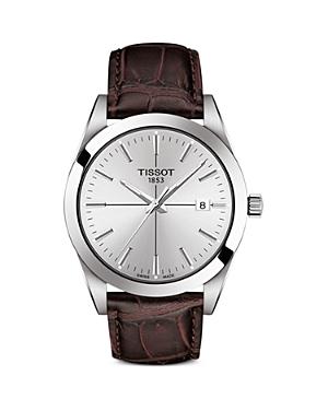 Tissot Womens Gentleman Brown Embossed Leather Watch Product Image
