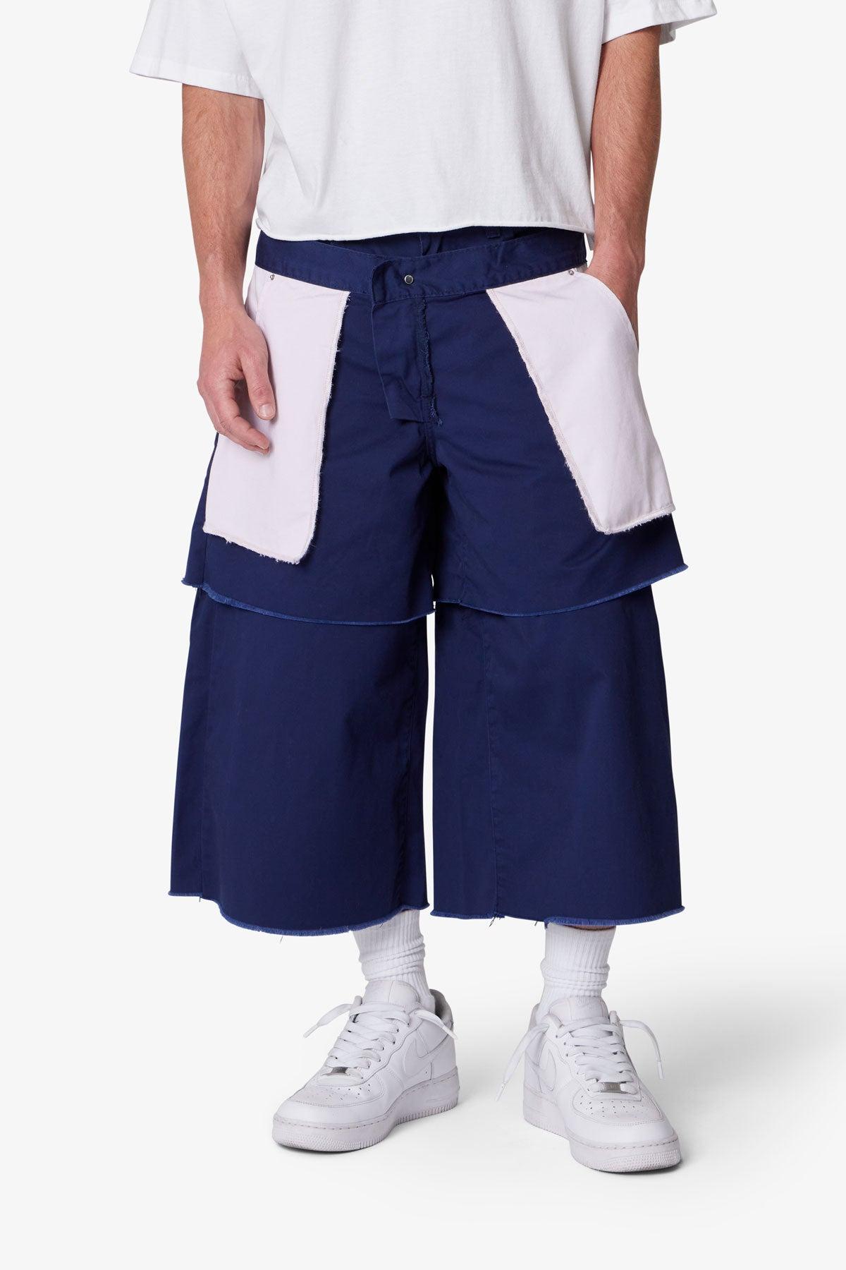 Ultra Baggy Inside Out Shorts - Navy Product Image