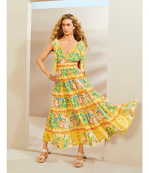 Chelsea & Violet Cecily Floral V-Neck Sleeveless Maxi Dress Product Image