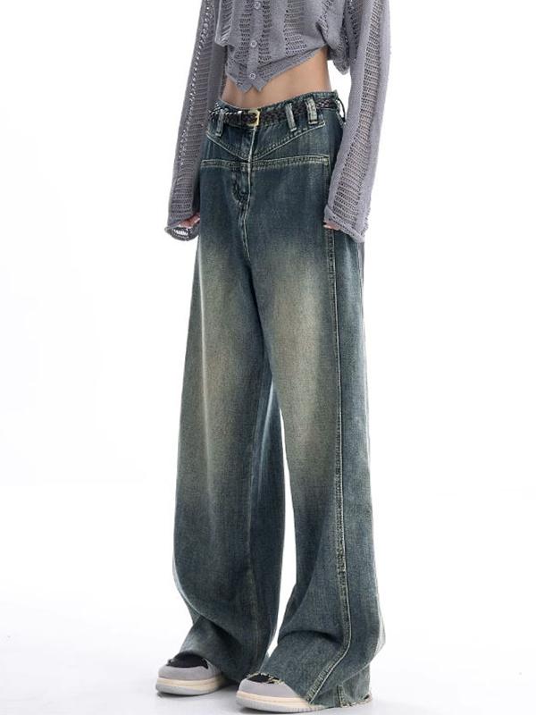 Vintage Wash Raw Trim Boyfriend Jeans Product Image