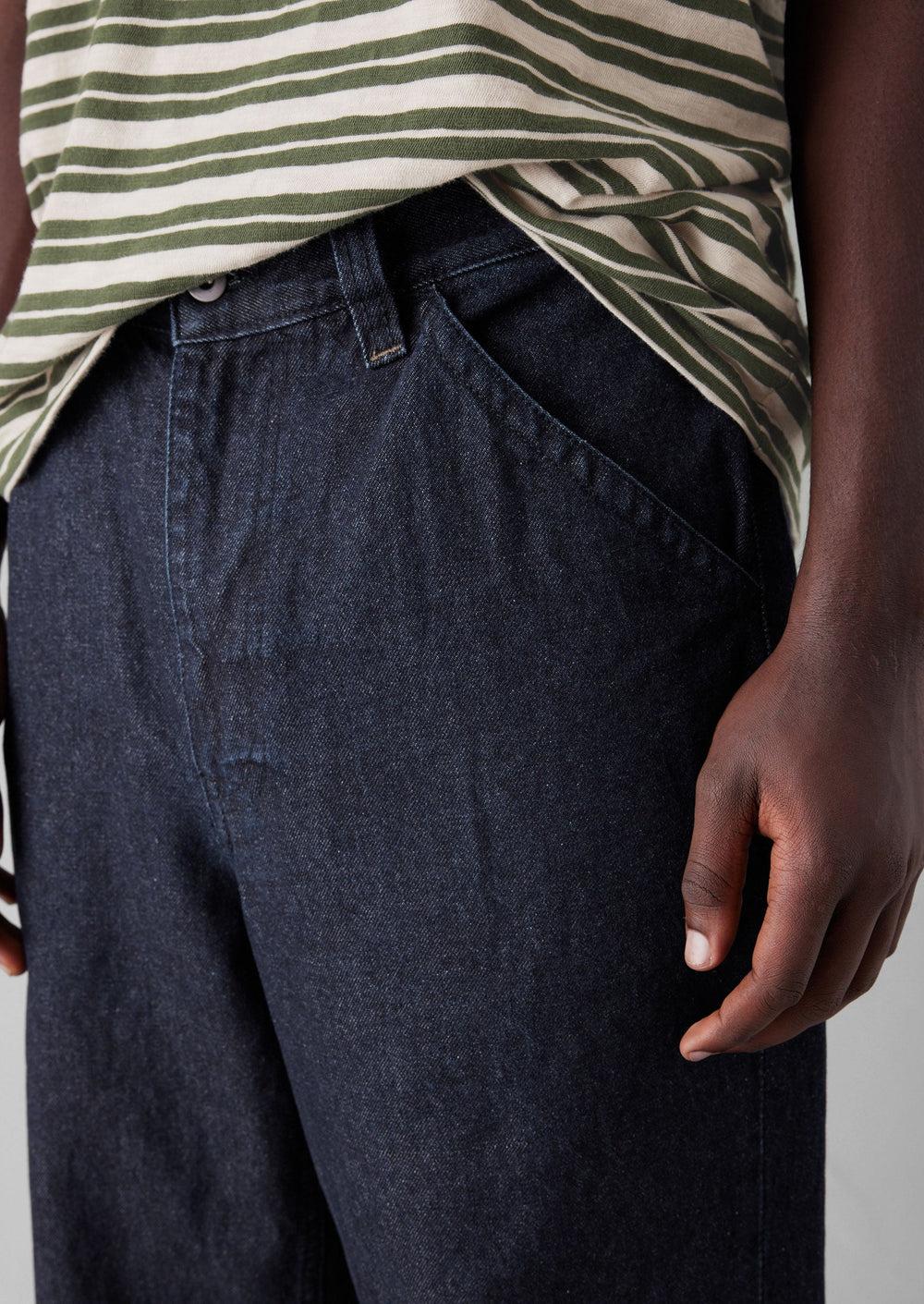 Norv Denim Tapered Pants | Dark Indigo Product Image
