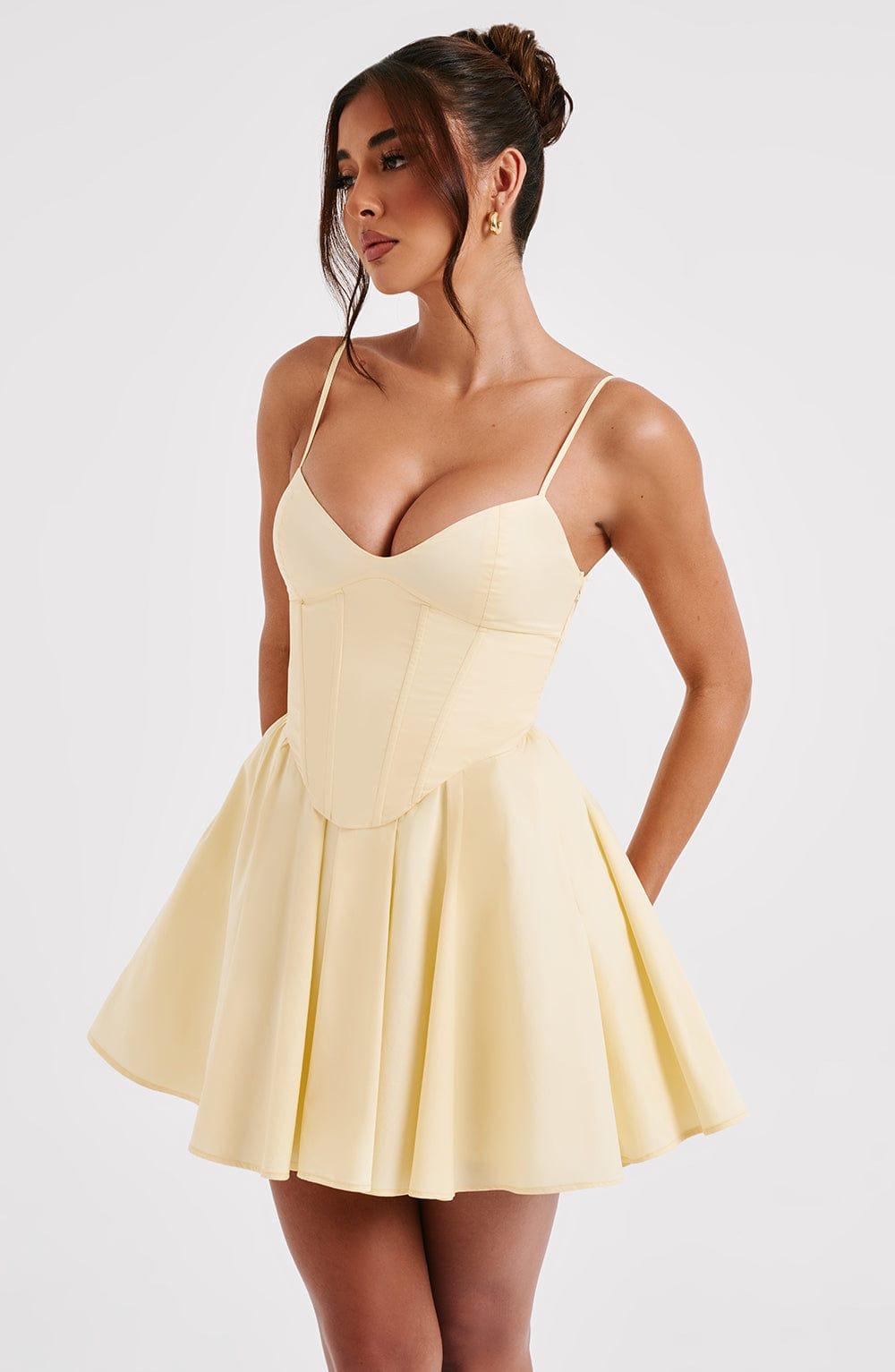 Analeigh Mini Dress - Lemon Product Image