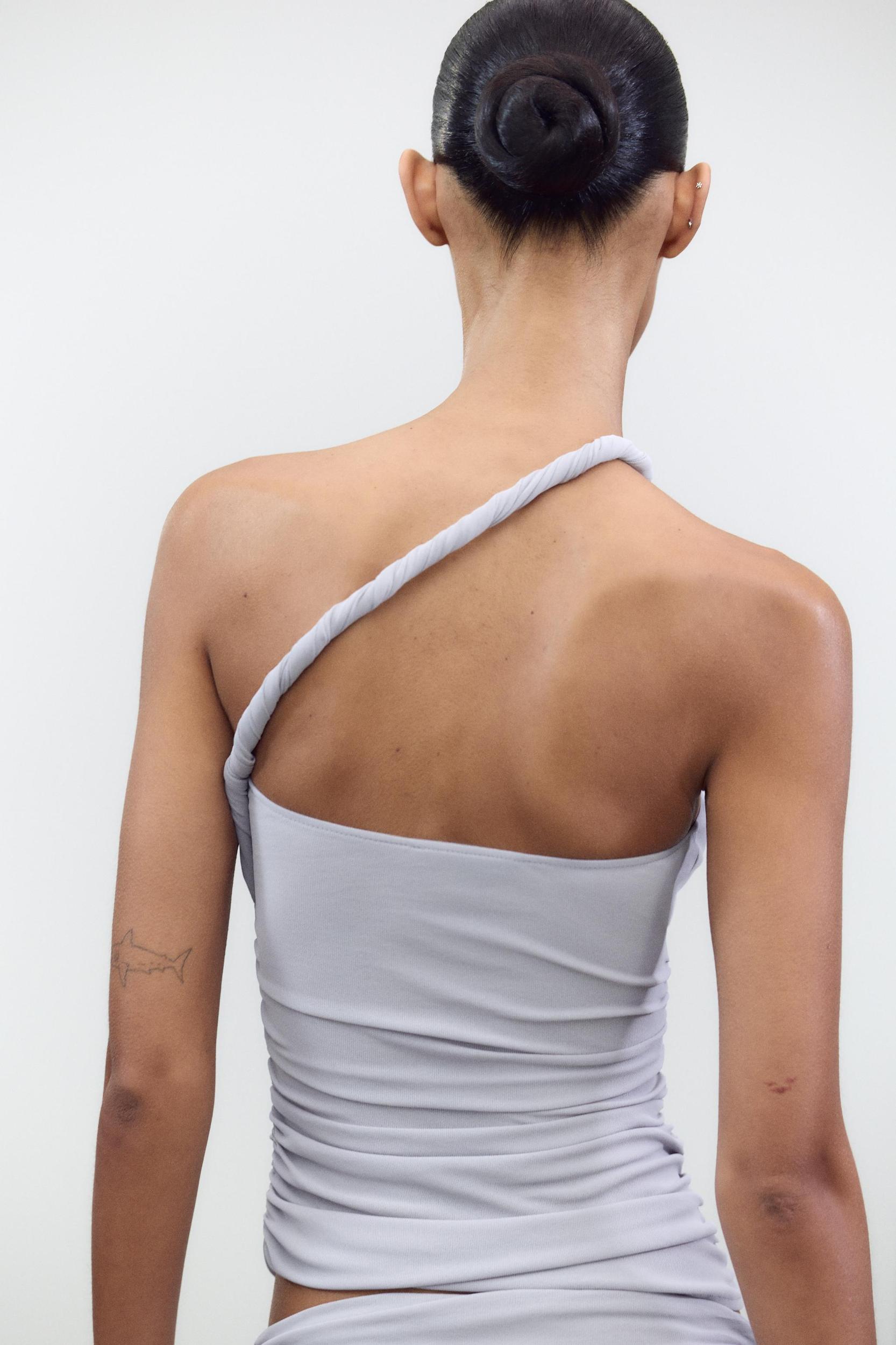 ASYMMETRIC HALTER TOP Product Image