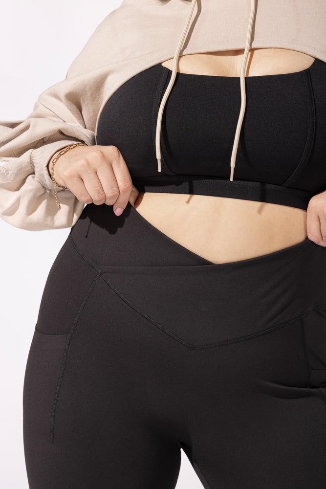 Crisscross Hourglass® Bell Bottom with Pockets - Black Product Image