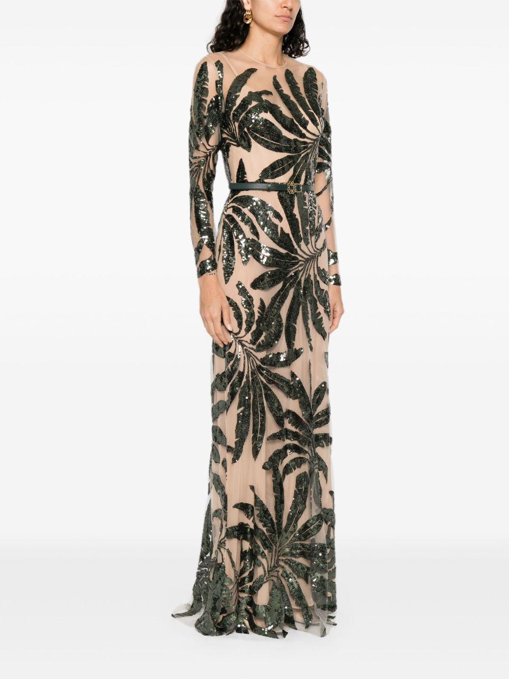 embroidered tulle maxi dress Product Image