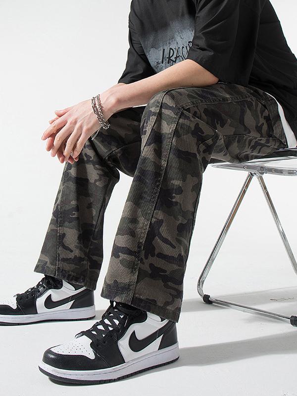 Camouflage Design Is Niche Loose Jeans Product Image