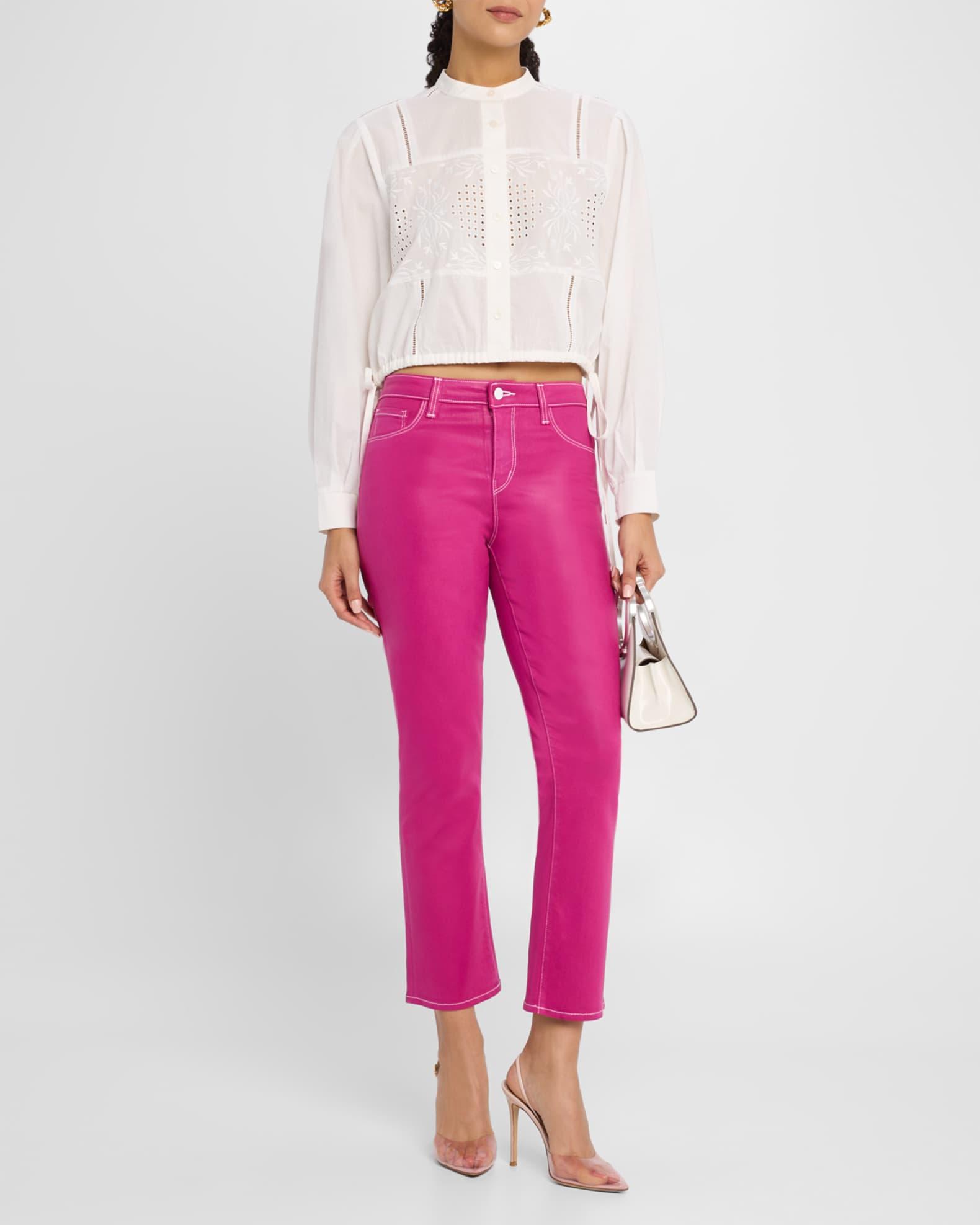 Tati High-Rise Cropped Micro Bootcut Jeans Product Image