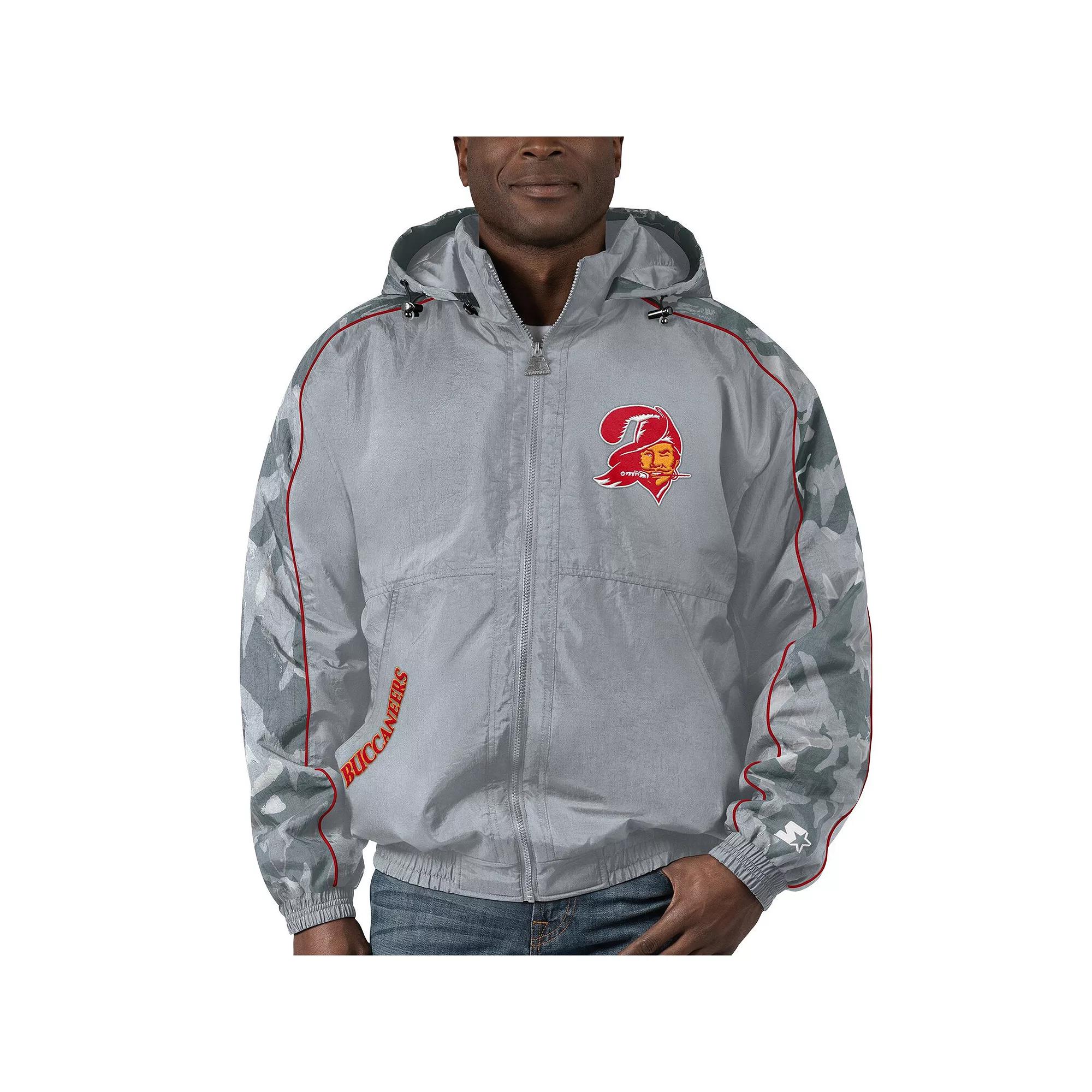 Men's Starter Gray Tampa Bay Buccaneers Thursday Night Gridiron Throwback Full-Zip Jacket,  Product Image