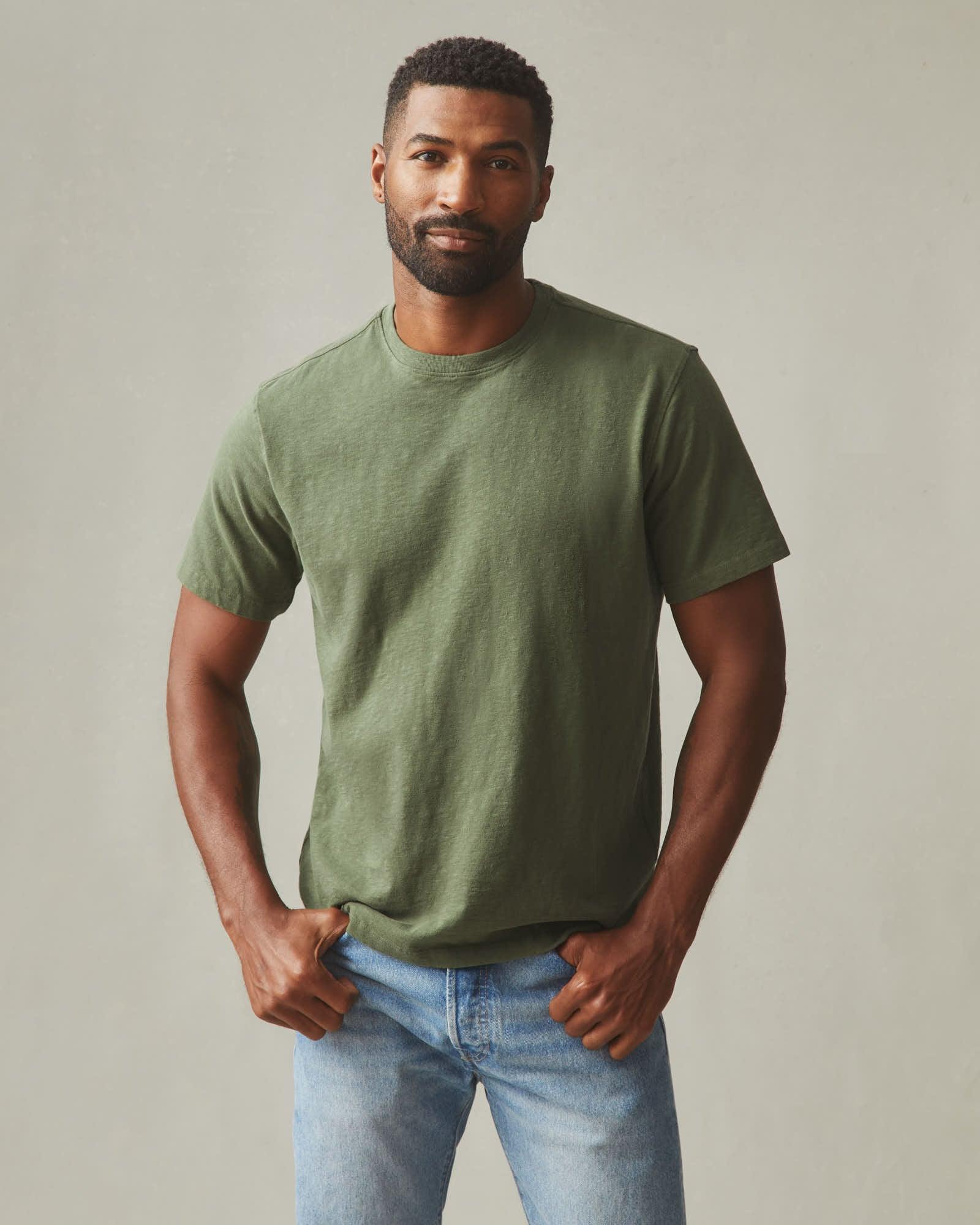 Men's Premium Slub Crew Tee - Fern Product Image