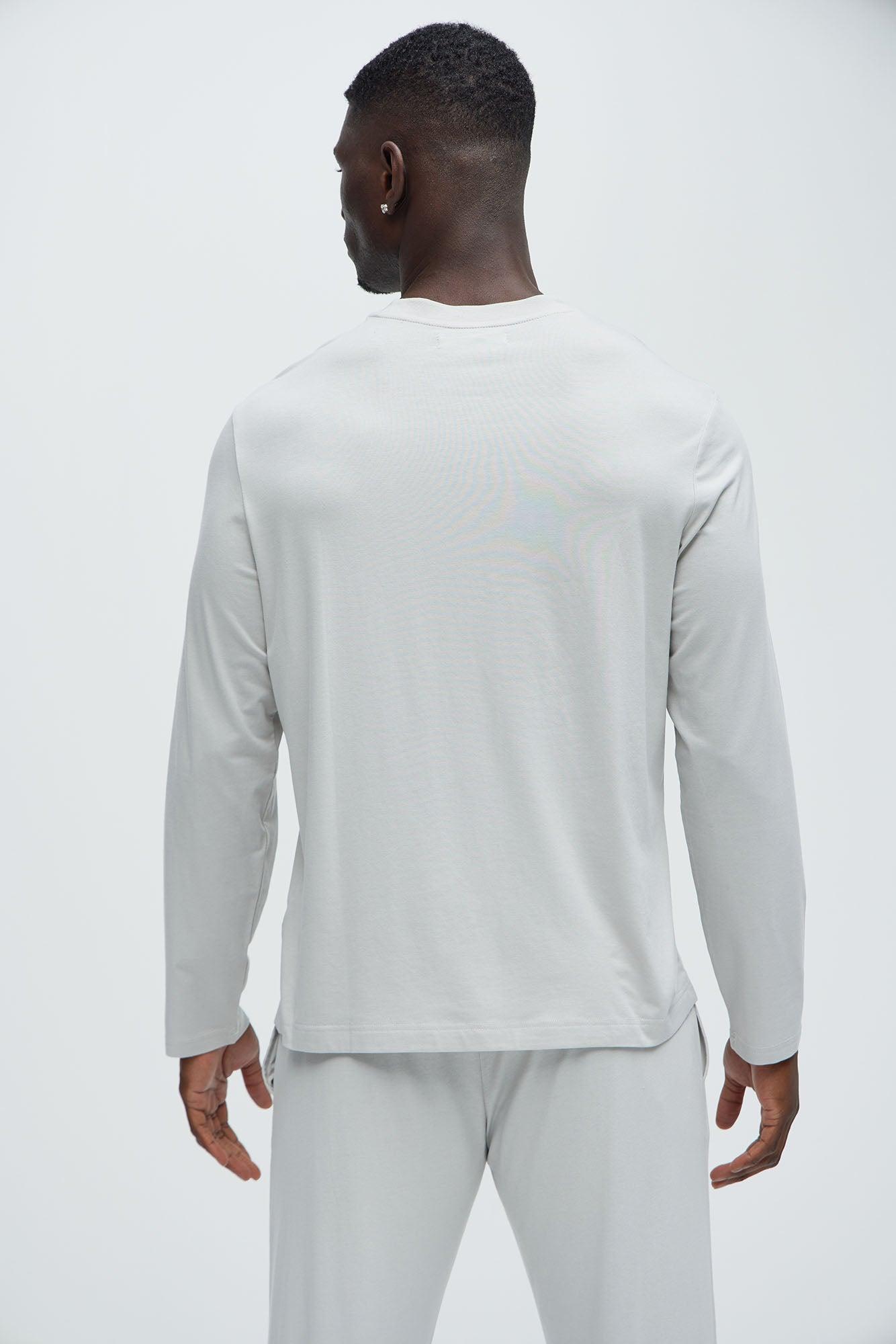 Essential Modal Lounge Long Sleeve Tee - Grey Product Image