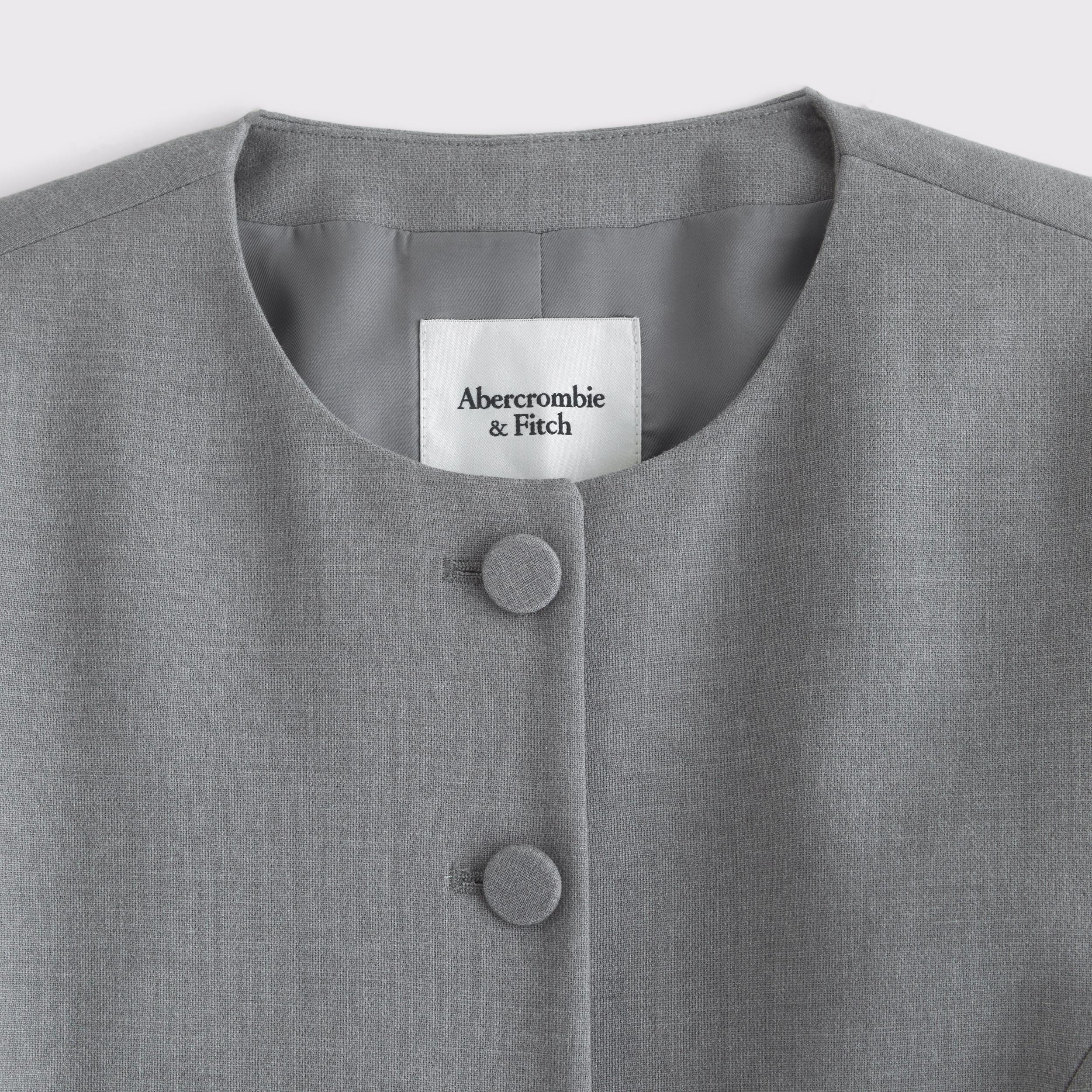 Collarless Suiting Blazer Product Image