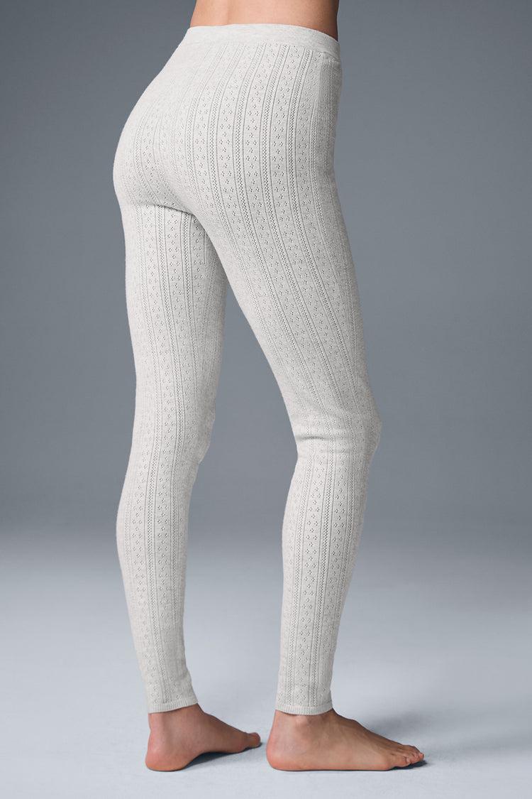 Pointelle Sweater High-Waist Be Mine Legging - Light Grey Heather Product Image