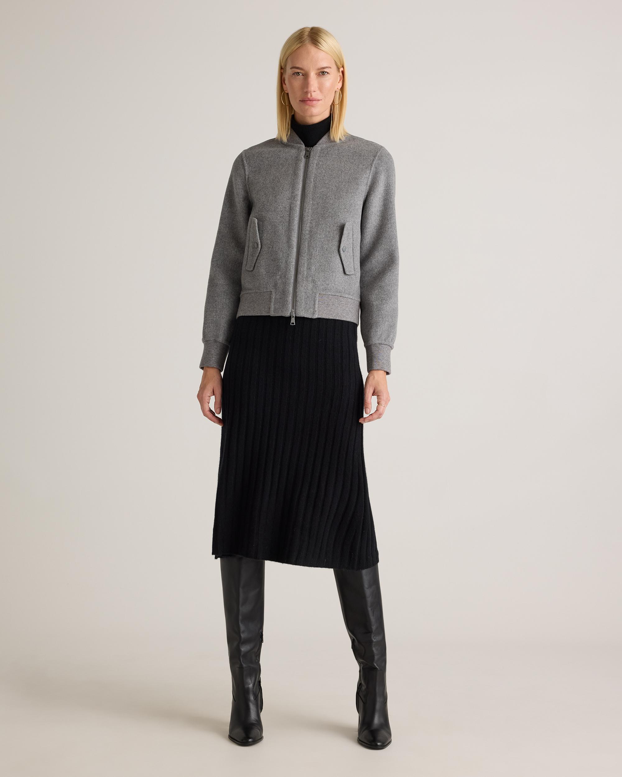 Quince | Women's Double-Faced Merino Wool Bomber Jacket Product Image