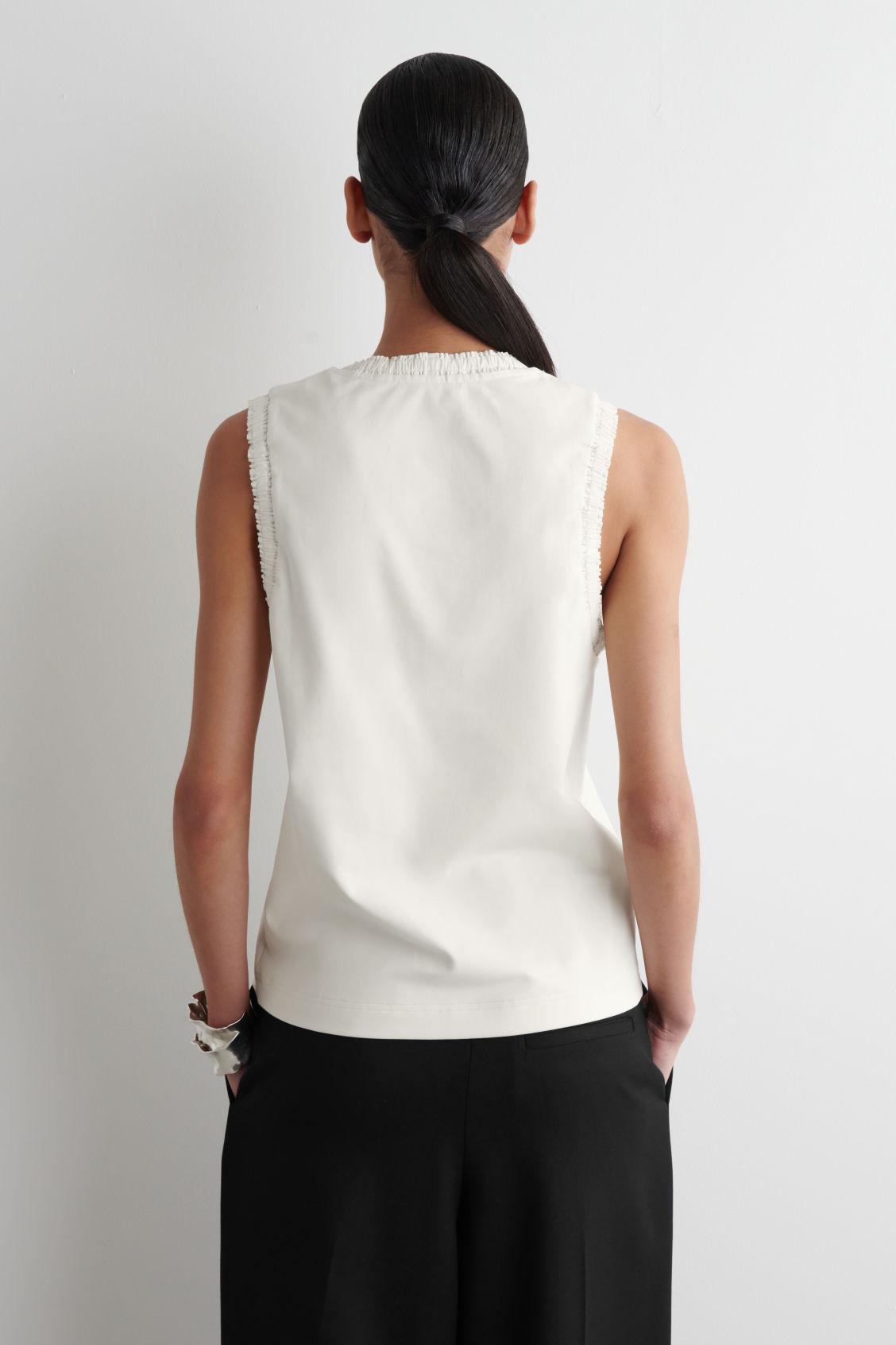 GATHERED COTTON TANK TOP Product Image