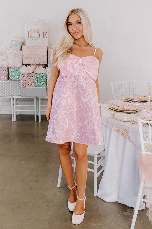 Date Night Cutie Jacquard Babydoll Dress Product Image