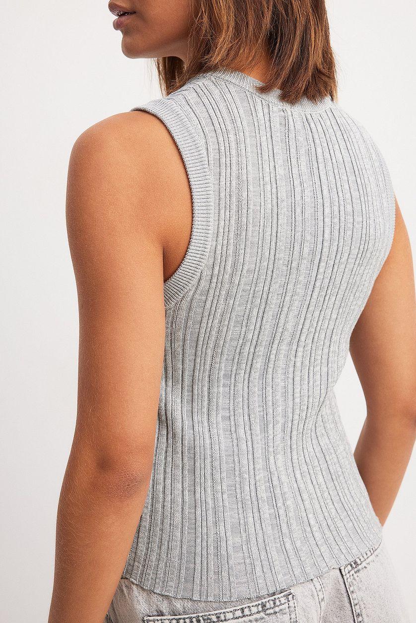 Knitted Ribbed Sleeveless Top Product Image