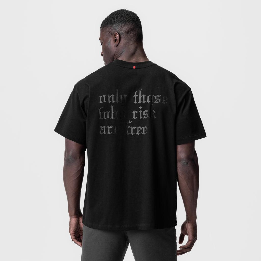 0797. Tech Essential™ Relaxed Tee - Black/White "OTWR" Product Image