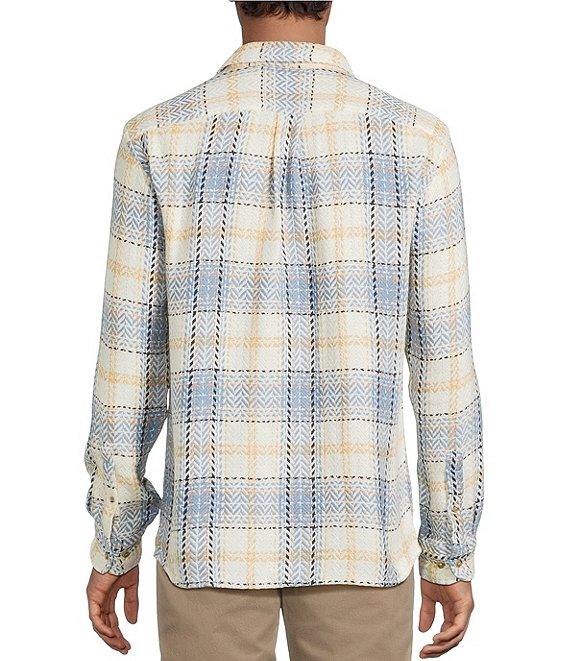 Rowm Long Sleeve Herringbone Medium Plaid Woven Shirt Product Image