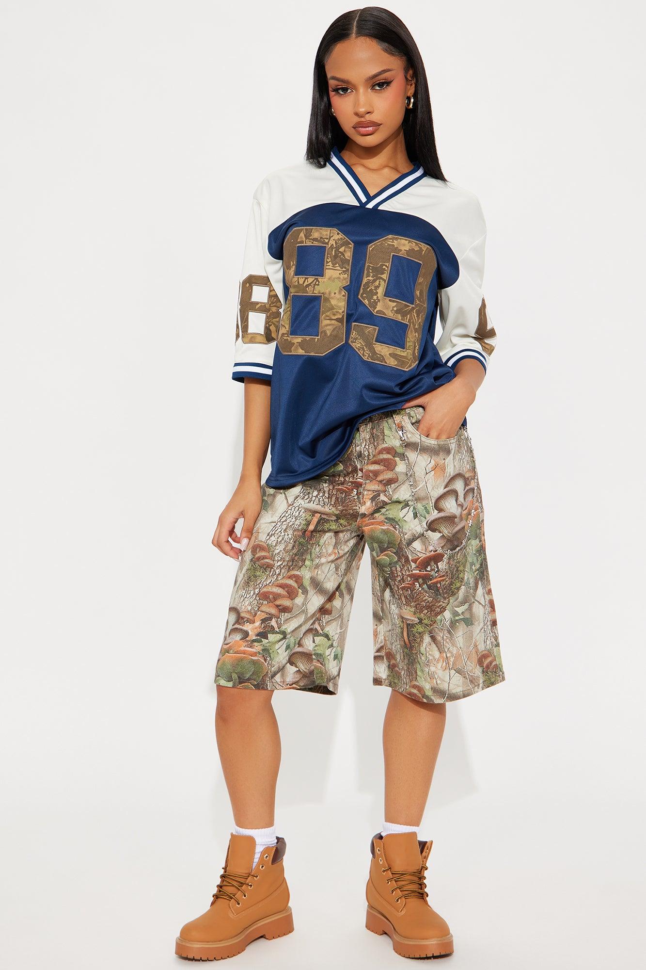 Weekend Trip Denim Jorts - Taupe/combo Female Product Image