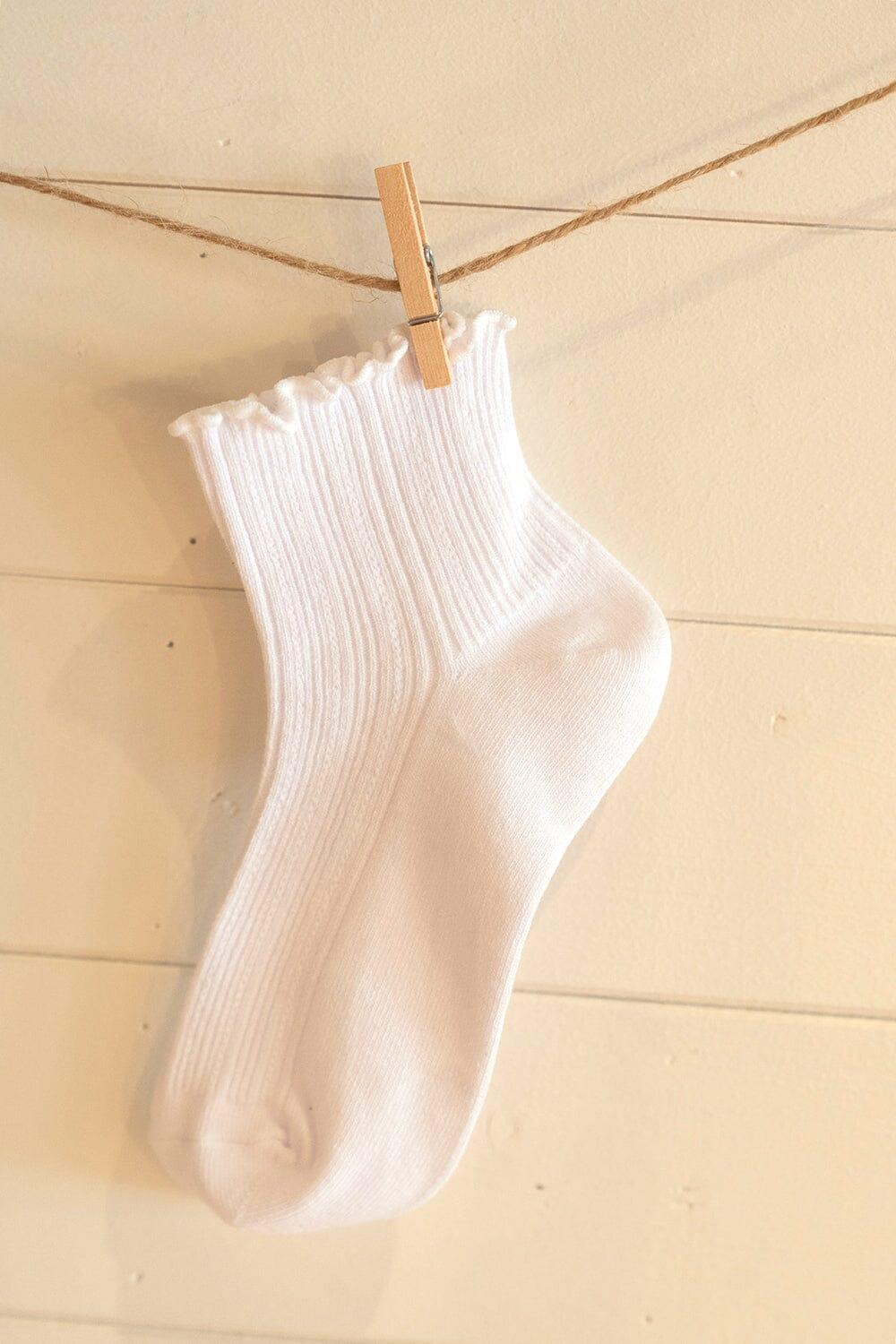 Ruffle Ribbed Socks Product Image