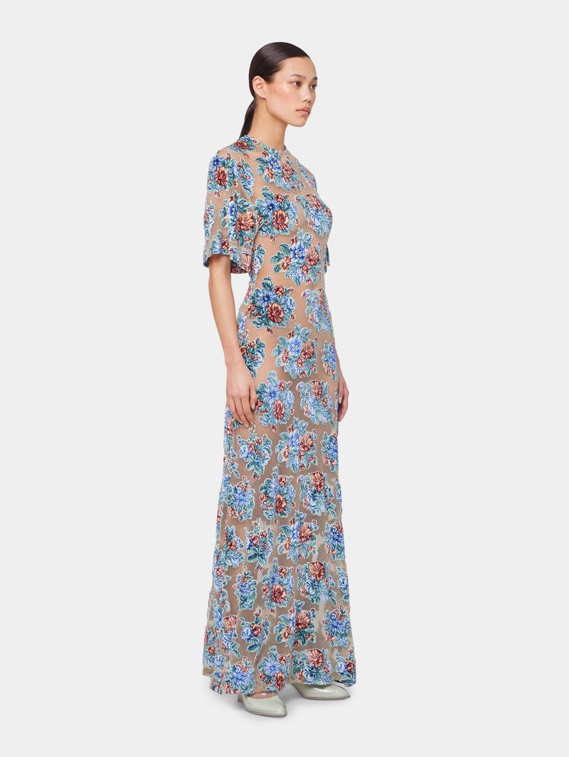 LONG DRESS IN FLORAL JACQUARD Product Image