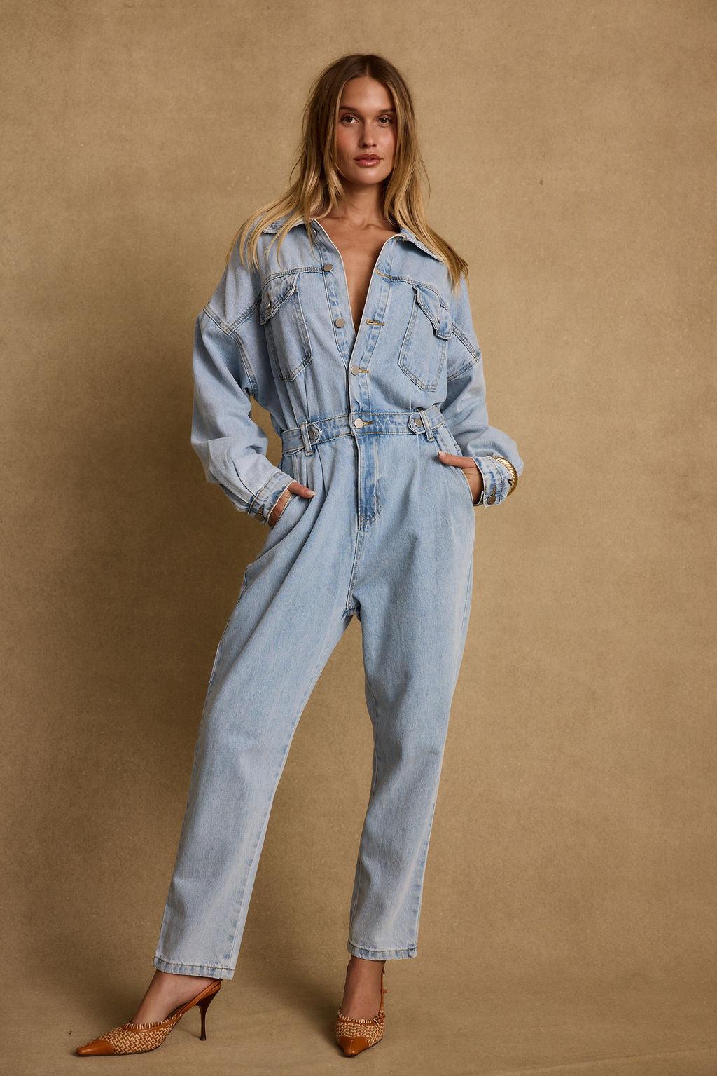 Hendrix Denim Jumpsuit Female Product Image