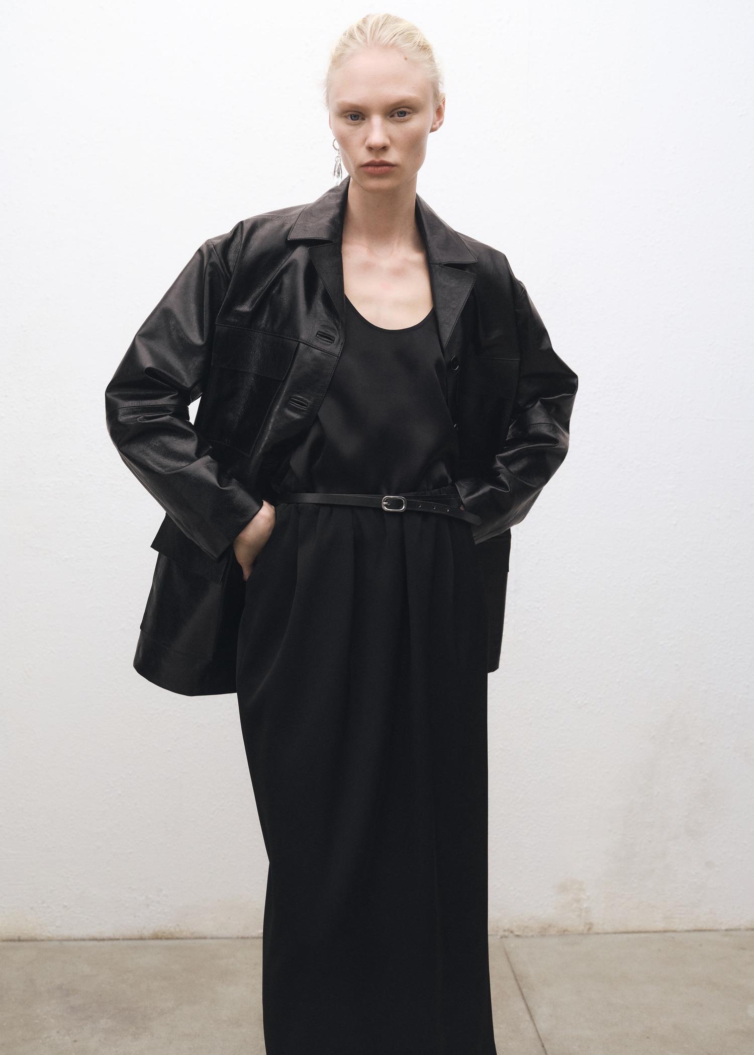 Silk top with straps - Women | MANGO USA Product Image