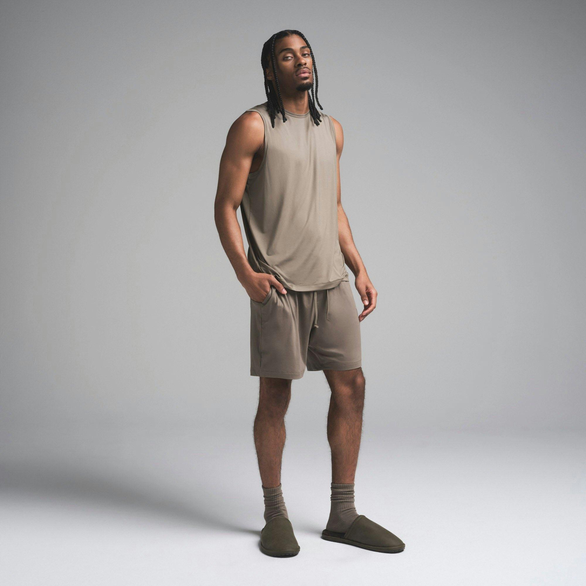 OUTDOOR JERSEY MENS MUSCLE TANK | TRUFFLE Product Image