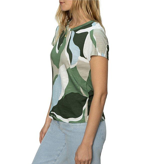 Sanctuary The Perfect Tee Crew Neck Abstract Print Short Sleeve Top Product Image