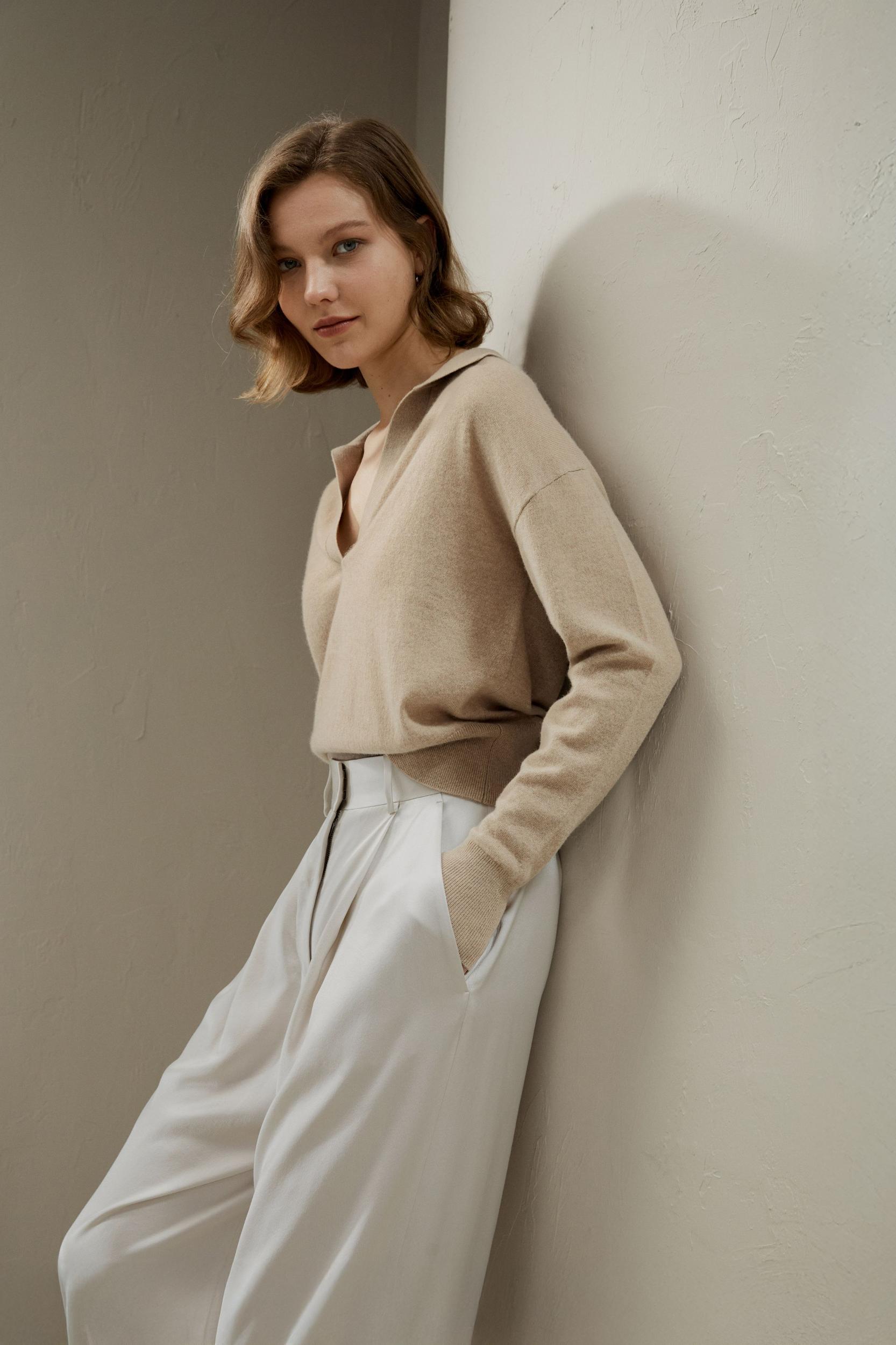 Cashmere Polo Shirt Product Image