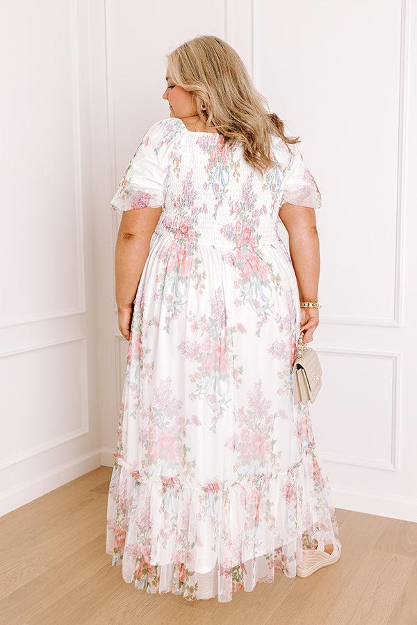 Soft Sonata Floral Mesh Midi Dress Curves Product Image