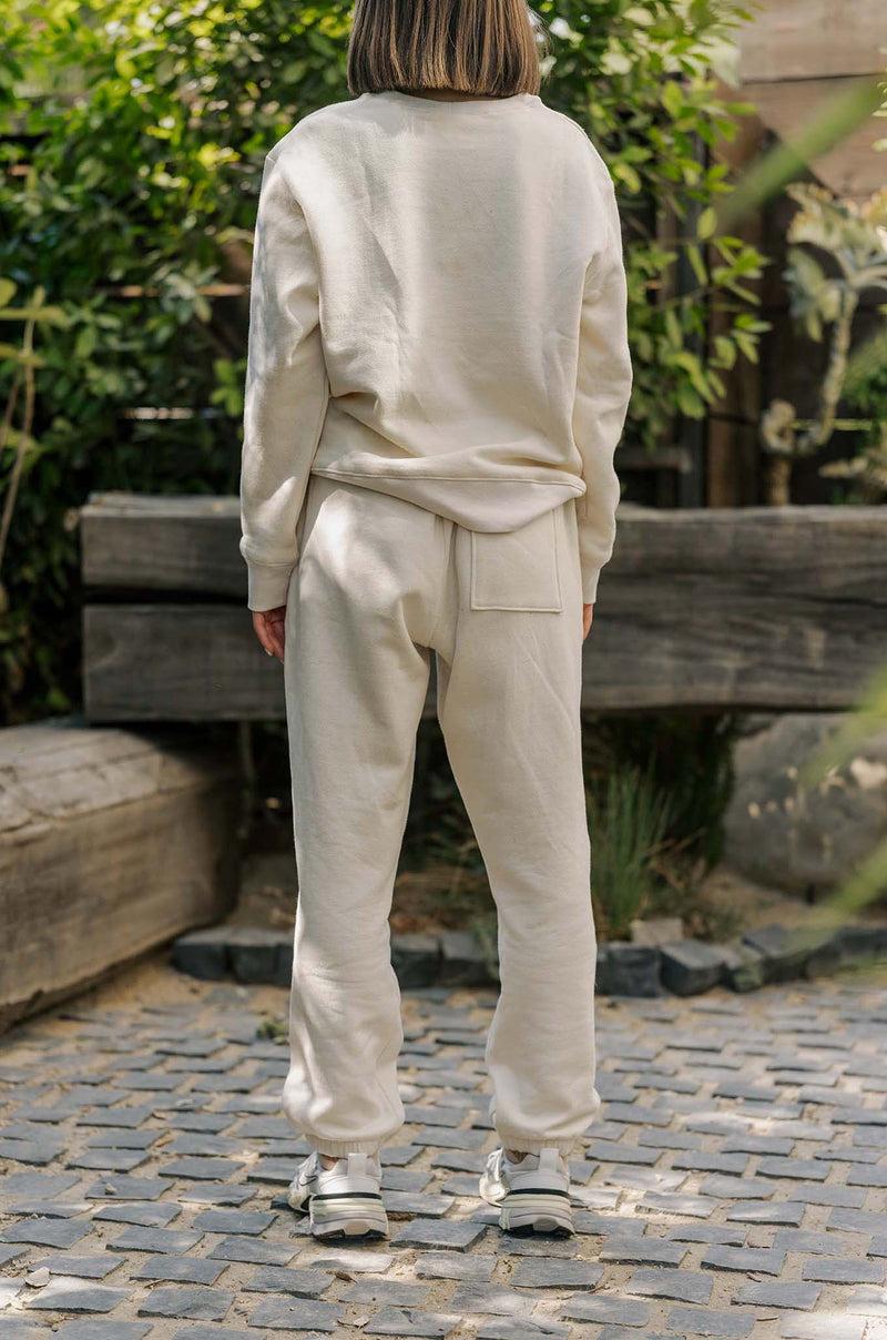 Men's Organic Heavyweight Fleece Sweatpants in Natural Product Image