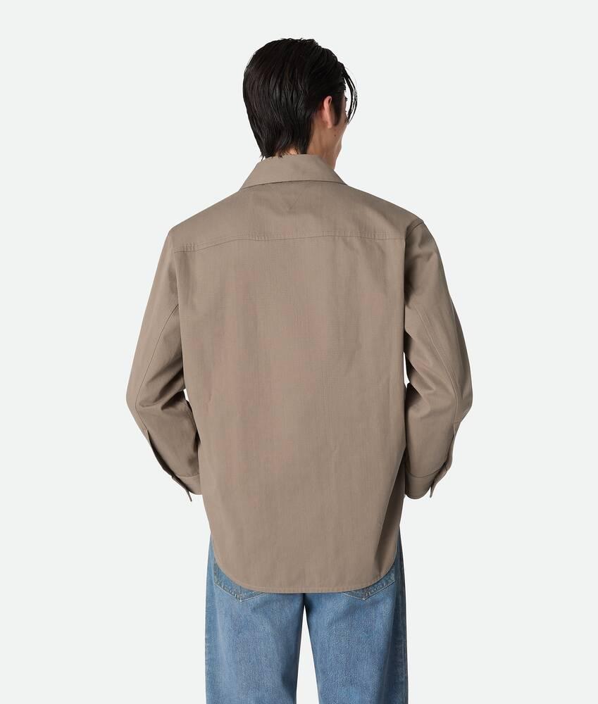 Men's Cotton Twill Overshirt in Grey seal Product Image