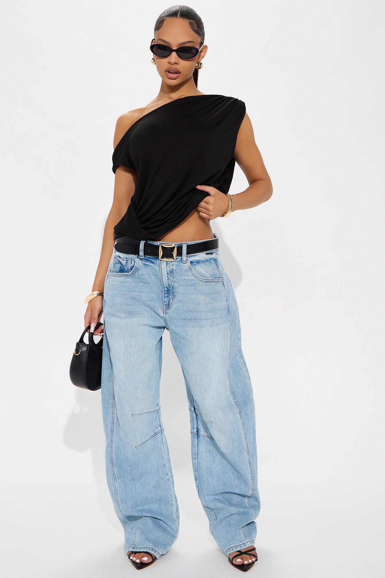 Embrace Her Double Lined Off Shoulder Top - Black Female Product Image