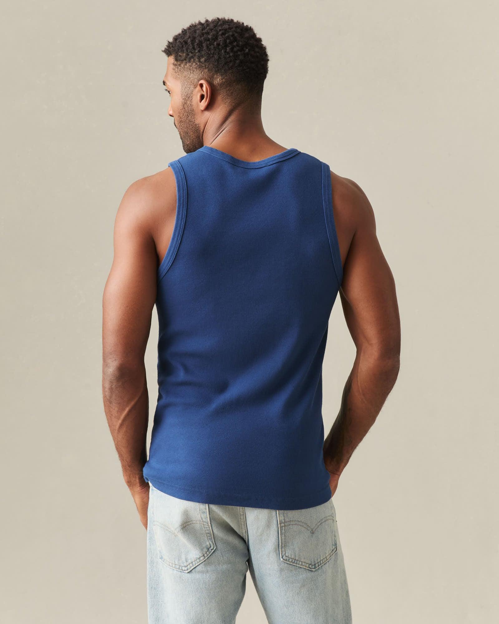 Men's Rib Tank - Estate Blue Product Image