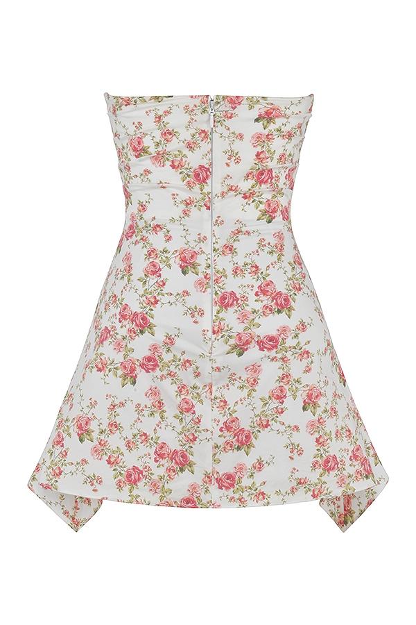 Jasmine  rose print draped corset dress - sale Product Image