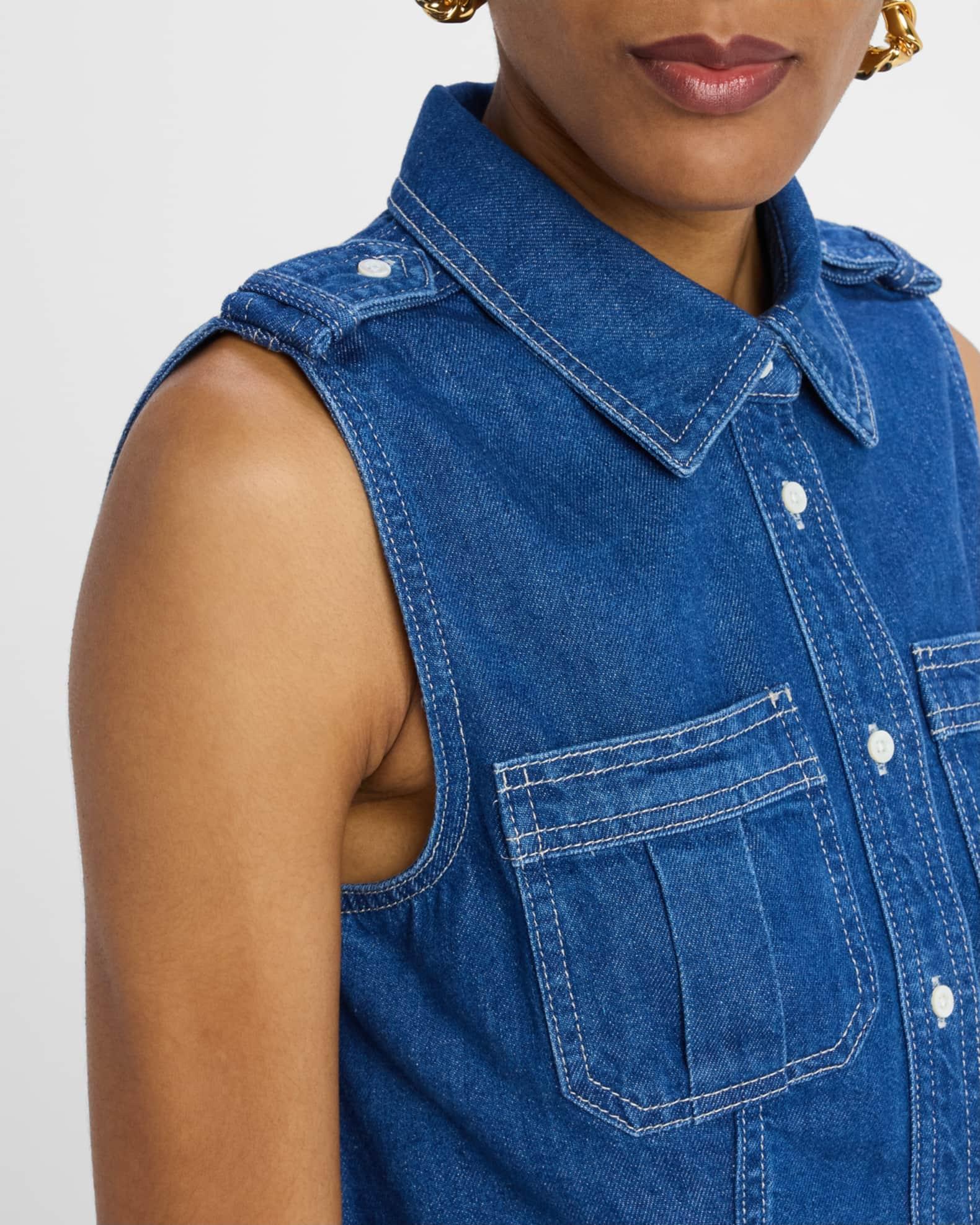 The Major Sleeveless Denim Shirt Product Image