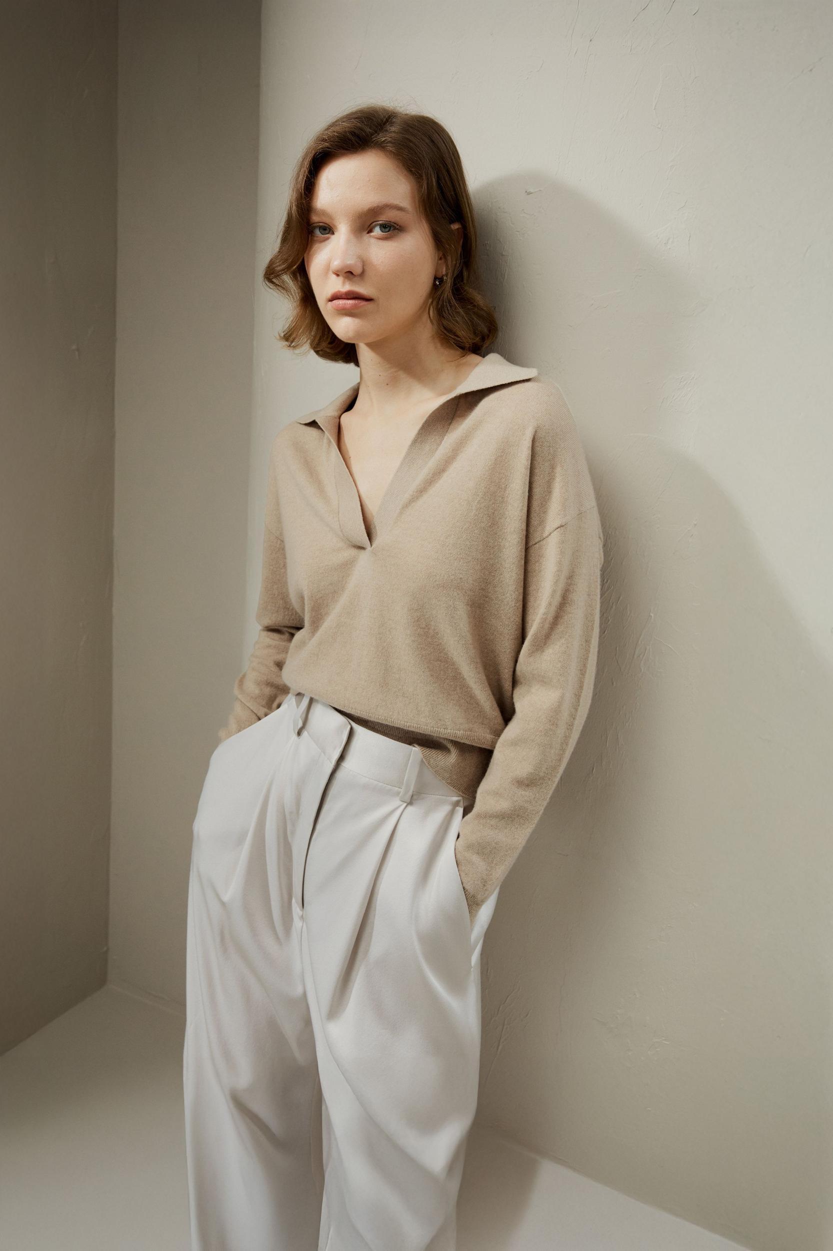 Cashmere Polo Shirt Product Image