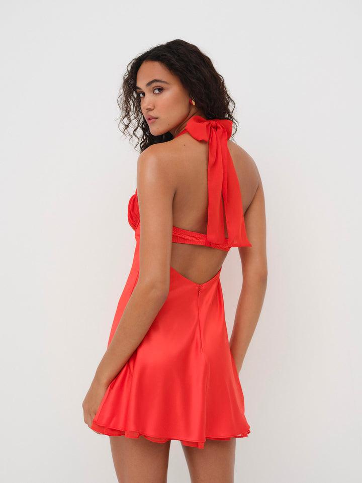 Gene Slip Dress — Red Product Image